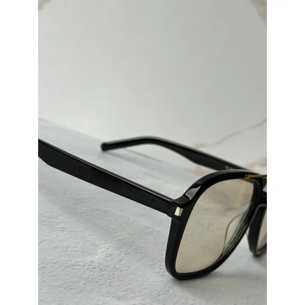 NEW Saint Laurent SL545 Black Aviator Sunglasses